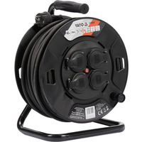 Подовжувач на котушці 40м, 3x1,5мм²-H05RR-F, 4 гнізда, 16A IP44, YT-81054, Yato Зображення