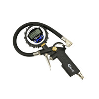 Пневмопистолет для подкачки колес с цифровым LCD манометром, 0-12 bar, 1/4", шланг 30см, G03124, Geko Изображение