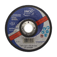 Круг зачисний по металу 125х6,5x22,23мм, A24SBF-27, steel, IncoFlex (10) Зображення
