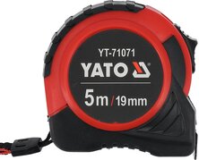 Рулетка вимірювальна   5м x 19мм, сталева, Nylon, Grade II, YT-71071, Yato Зображення