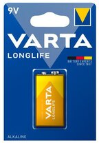 Батарейка Varta 6LR61 Longlife B1 4122 (6LF22) 9V крона Alkaline 1шт Зображення