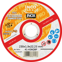 Круг отрезной по металлу 230х1, 9x22, 23мм, A36QBF-41, INOX PRO, IncoFlex (25) Изображение