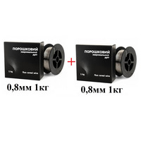 Флюсовий самозахисний зварювальний дріт 2шт 0,8мм (упаковка - по 1кг) E71T-GS(E71T-8) TM Welding Dragon Зображення