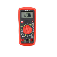 Мультиметр цифровий АС/DC 0-600В, 0-10A, 0-2MΩ, 2хААА, YT-73081, Yato Зображення