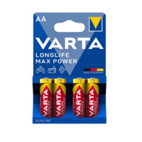 Батарейка Varta AA Longlife Max Power 4шт Mignon 4706 STILO (LR6) MN1500 1.5V B4 Alkaline Зображення