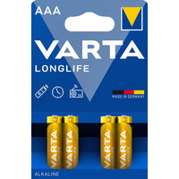 Батарейка Varta AAA Longlife 4103 (LR03) MN2400 1.5V B4 Alkaline, 4шт Изображение