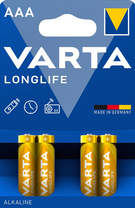 Батарейка Varta AAA Longlife 4103 (LR03) MN2400 1.5V B4 Alkaline, 4шт Зображення