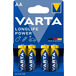 Батарейка Varta AA Longlife Power Mignon 4906, (LR6) MN1500, 1.5V, B4 Alkaline, 4шт Зображення