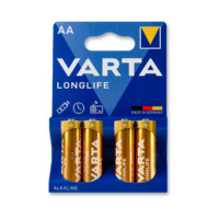 Батарейка Varta AA Longlife Mignon 4106 STILO, (LR6) MN1500, 1.5V, BLI 4 Alkaline, 4шт (100087619) Изображение