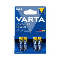 Батарейка Varta AAA Longlife Power 4903 Ministilo (LR03) MN2400 1.5V BLI 4 Alkaline, 4шт Зображення