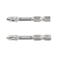 Бита торцевая PZ2x50мм, 1/4", (6,35мм), (2шт), Nickel S2, YT-78024, Yato Изображение