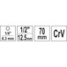 Адаптер для торцевих головок 1/2", (12,5мм), L=70мм, CrV, YT-04627, Yato Зображення