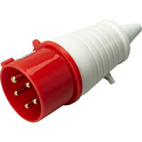 Вилка 5х32A IP44 червона, 122-001-0004-010, Horoz Electric Зображення