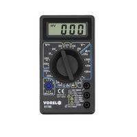 Мультиметр цифровий AC 0-500А, 0-5А, 0-2MΩ, крона 9В; 6F22, 81780, Vorel Зображення
