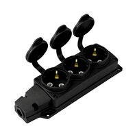 Колодка каучукова 3 з заземленням, 220-000-301, Horoz Electric Зображення