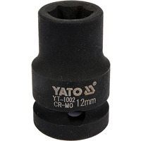 Головка торцева 1/2" 12мм  L=39мм, 6гр, ударна, CrMo, YT-1002, Yato Зображення