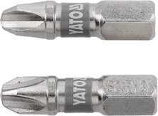Біта торцева PH3x25мм, 1/4", (6,35мм), (2шт), Nickel S2, YT-78002, Yato Зображення