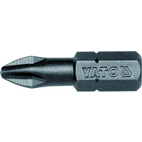 Біта торцева PH2x25мм, 1/4", (6,35мм), (50шт), AISI S2, YT-7808, Yato Зображення