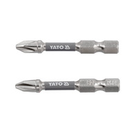 Бита торцевая PH2x50мм, 1/4", (6,35мм), (2шт), Nickel S2, YT-78021, Yato Изображение