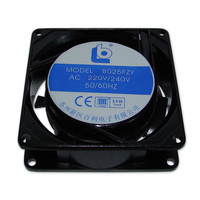 Вентилятор 80x80x25, AC 230V 50Hz, 8025FZY, 12W, 30м³/г, 2500об/хв, Axial Fan Зображення