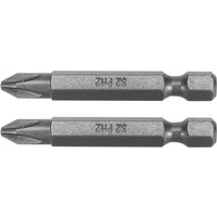 Бита торцевая PH2x50мм, 1/4", (6,35мм), (2шт), AISI S2, YT-77876, Yato Изображение